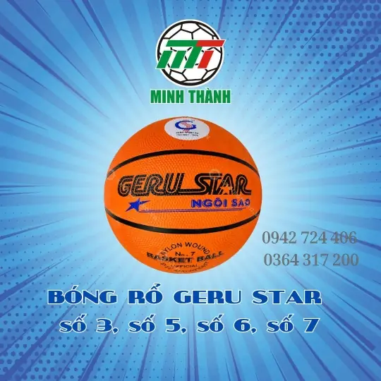 BÓNG RỔ GERU STAR SỐ 3, SỐ 5, SỐ 6, SỐ 7