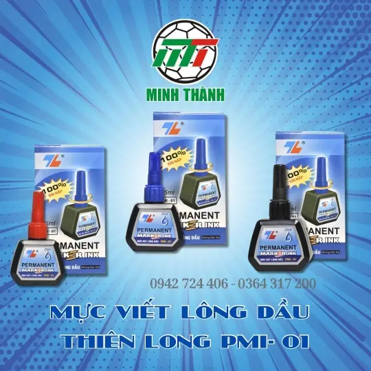 MỰC VIẾT LÔNG DẦU THIÊN LONG PMI - 01