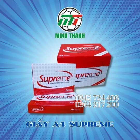GIẤY A4 SUPREME CÓ 2 ĐỊNH LƯỢNG 70GSM