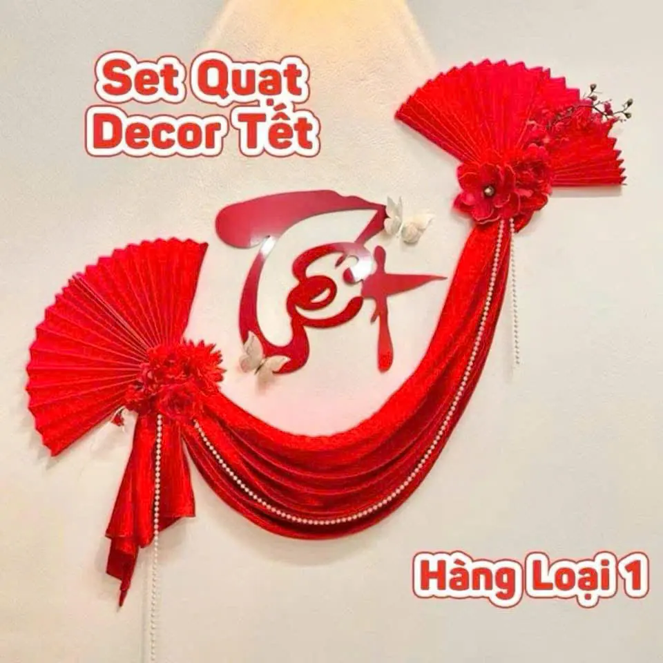 Quạt Decor Tết